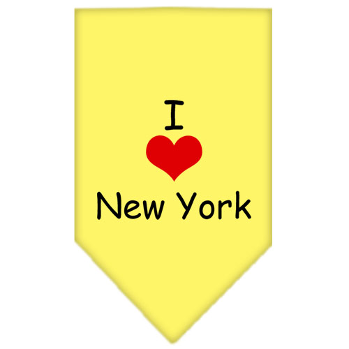 I Heart New York Screen Print Bandana Yellow Large
